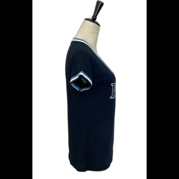 New Era T-Shirt Women’s Size Medium Color Navy Tampa Rays Graphic Tee - Picture 2 of 11